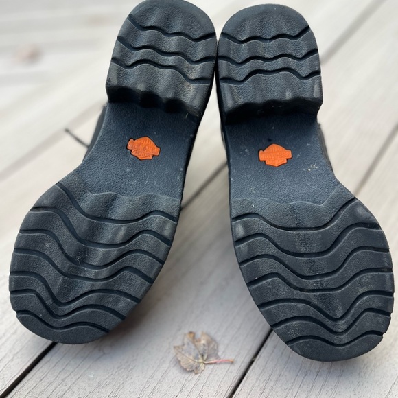 Women’s Harley Davidson Black Leather Riding Boots Sz 7 1/2 SIDE ZIP - Picture 11 of 11